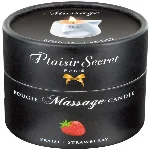 Масажна свічка - Plaisir Secrets Massage Candle Strawberry, 80 мл - мініатюра 1