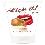 2в1 лубрикант та масажна олія - Lick It! Chocolate, 50 мл - мініатюра 1