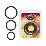 Набір ерекційних кілець - Cock & Ball Rings Rubber Set - мініатюра 1