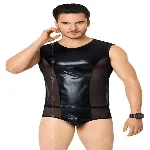 Комплект білизни - Shirt and Shorts 4605, black M/L - мініатюра 1