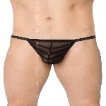 Чоловічі стрінги - Mens Thong 4527, black - S-L - мініатюра 1