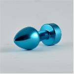 Анальна пробка - Heavy Metal Anal Plug Rosebud Aluminium Blue - мініатюра 2