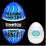 Мастурбатор - Traning Master Giant Egg Masturbator Blue - мініатюра 5