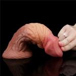 Фалоімітатор - Dual-Layered Silicone Plug 7" Brown - мініатюра 4