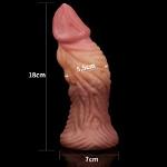 Фалоімітатор - Dual-Layered Silicone Plug 7" Brown - мініатюра 5
