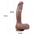 Фалоімітатор - Dual-Layered Silicone Cock 10.5" Brown #1 - мініатюра 2