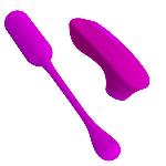 Віброяйце з кліторальним стимулятором - Pretty Love Curupira Multifunctional 2 in 1 Purple - мініатюра 4
