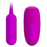 Віброяйце з кліторальним стимулятором - Pretty Love Curupira Multifunctional 2 in 1 Purple - мініатюра 5