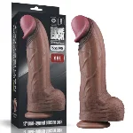 Фалоімітатор - Dual-Layered Silicone Cock 13" Brown - мініатюра 1