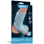 Насадка на член - Vibrating Silk Knights Ring With Scrotum Sleeve Blue - мініатюра 1