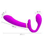 Страпон - Pretty Love Thunderbird Harnessfree Stimulator Purple - мініатюра 5