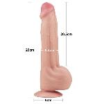 Фалоімітатор - Sliding-Skin Dual Layer Dong 11.5" Flesh - мініатюра 3