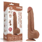 Фалоімітатор - Sliding-Skin Dual Layer Dong 11.5" Brown - мініатюра 1