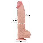 Фалоімітатор - Sliding-Skin Dual Layer Dong 14" Flesh - мініатюра 3
