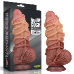 Фалоімітатор - Dual-Layered Silicone Cock With Rope 9.5" Flesh #1 - мініатюра 1
