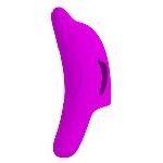 Вібронасадка на палець - Pretty Love Delphini Fingering Vibrator Purple - мініатюра 3