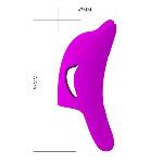 Вібронасадка на палець - Pretty Love Delphini Fingering Vibrator Purple - мініатюра 5