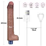Вібратор - Real Softee Rechargeable Silicone Vibrating Dildo 10.5" - мініатюра 3