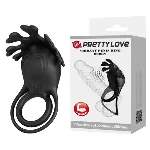 Ерекційне кільце - Pretty Love Vibrant Penis Ring Ruben Black - мініатюра 1