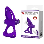 Ерекційне кільце - Pretty Love Vibration Cock Ring Purple - мініатюра 1