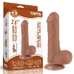 Фалоімітатор - Sliding-Skin Dual Layer Dong 7" Brown - мініатюра 1