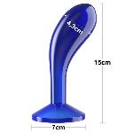 Анальна пробка - Flawless Clear Prostate Plug 6" Blue - мініатюра 3