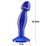 Анальна пробка - Flawless Clear Prostate Plug 6.5" Blue - мініатюра 3