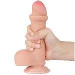 Фалоімітатор - Sliding-Skin Dual Layer Dong 7" Flesh - мініатюра 4