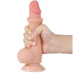 Фалоімітатор - Sliding-Skin Dual Layer Dong 7.5" Flesh #2 - мініатюра 4