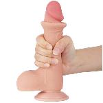 Фалоімітатор - Sliding-Skin Dual Layer Dong 7.5" Flesh #3 - мініатюра 6