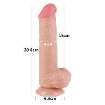 Фалоімітатор - Sliding-Skin Dual Layer Dong 8" Flesh #3 - мініатюра 3
