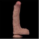 Фалоімітатор - Dual-Layered Silicone Cock 8.5" Brown #3 - мініатюра 2