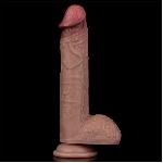 Фалоімітатор - Dual-Layered Silicone Cock 9" Brown #2 - мініатюра 2