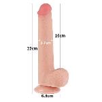 Фалоімітатор - Sliding-Skin Dual Layer Dong 9" Flesh - мініатюра 3