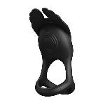 Ерекційне кільце - Pretty Love Silas Vibrant Penis Ring Black - мініатюра 2
