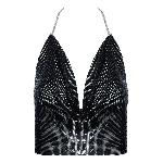 Топ - Cottelli Collection Metal Top Black S-L - мініатюра 6