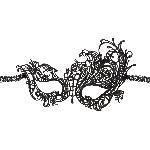 Маска на очі - 2480301 Cottelli Collection Mask Black - мініатюра 4