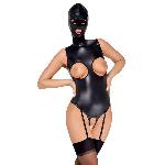 Боді з маскою - 2480484 Bad Kitty Body & Mask, black L - мініатюра 3