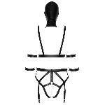 Боді з маскою - 2480492 Bad Kitty Strap+Mask Set, black L - мініатюра 7