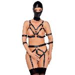 Боді з маскою - 2480492 Bad Kitty Strap+Mask Set, black L - мініатюра 3