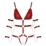 Боді - 2480514 Bad Kitty Strap Body, red L - мініатюра 7
