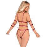 Боді - 2480514 Bad Kitty Strap Body, red L - мініатюра 6
