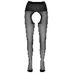 Колготки - 2510030 Cottelli Collection Crotchless Tights Black - мініатюра 4
