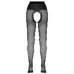 Колготки - 2510030 Cottelli Collection Crotchless Tights Black - мініатюра 5