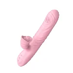 Вібратор - Angelia, USB 3 Functions Of Thrusting, 20 Vibrations Flesh - мініатюра 1
