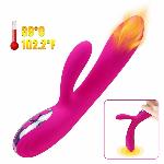 Вібратор - Joker Heating Double Vibrating Massage Stick Pink - мініатюра 4