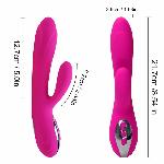 Вібратор - Joker Heating Double Vibrating Massage Stick Pink - мініатюра 7