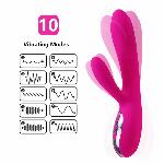 Вібратор - Joker Heating Double Vibrating Massage Stick Pink - мініатюра 10