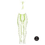 Бодістокінг - Ouch! Bodystocking With Halterneck Green, XL/4XL - мініатюра 5