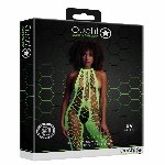 Бодістокінг - Ouch! Bodystocking With Halterneck Green, XS/XL - мініатюра 3